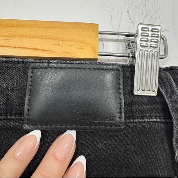 Madewell Black 10in High Rise Skinny Jeans Womens 25P Button Fly Casual Denim - Picture 5 of 12